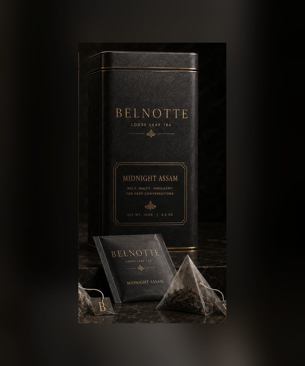 Belnotte Midnight Assam tea caddy